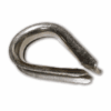 A stainless steel Walsh Marine Cable Thimble is a strong, U-shaped component that prevents mooring rope and cable from kinking.