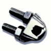 A Walsh Marine Wire Rope Clip is made of stainless steel and is used to secure wire rope.